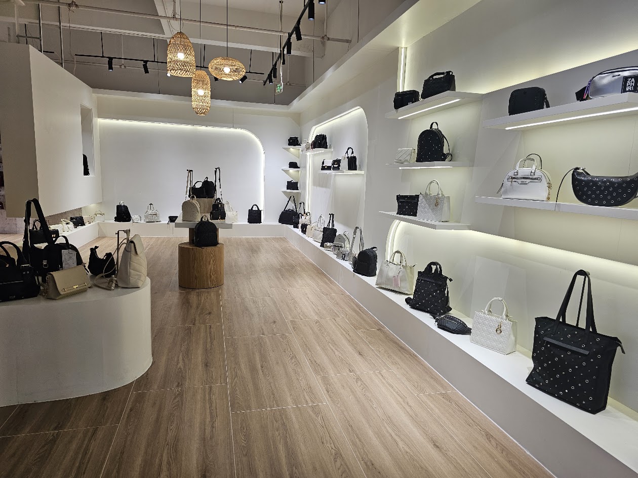 Wide view across the showroom floor