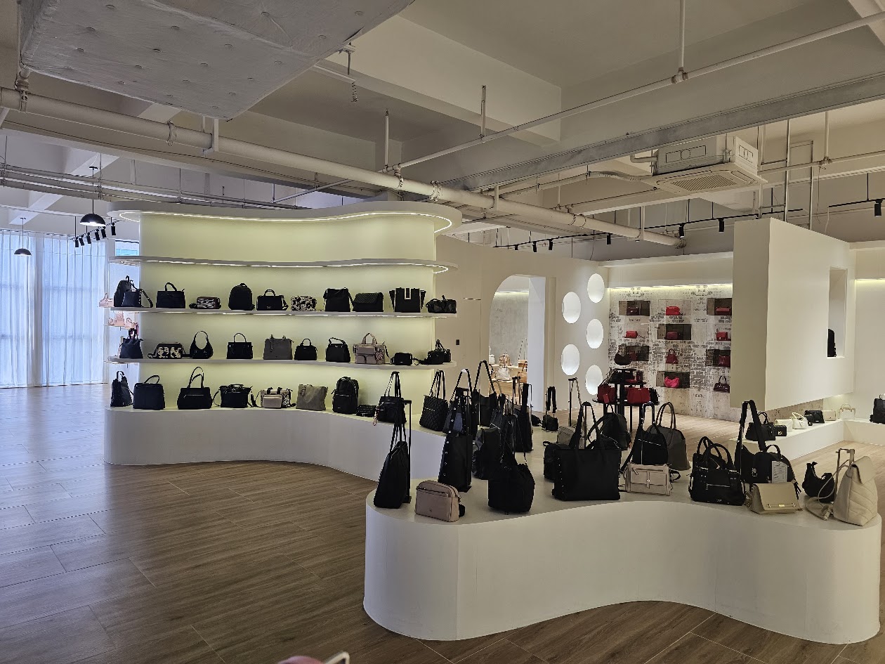 Product shelves inside the Tianzi showroom